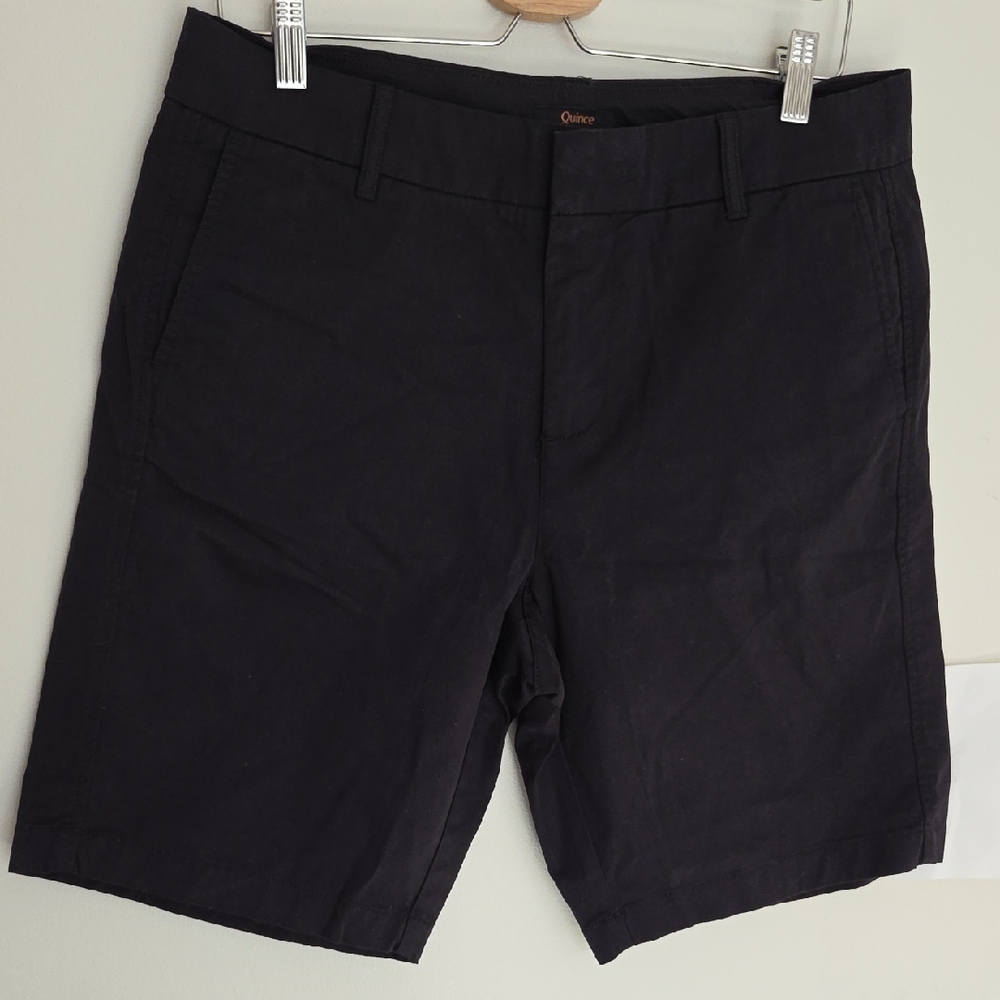 Quince Organic Cotton Chino Navy Shorts Sz 12 NWOT